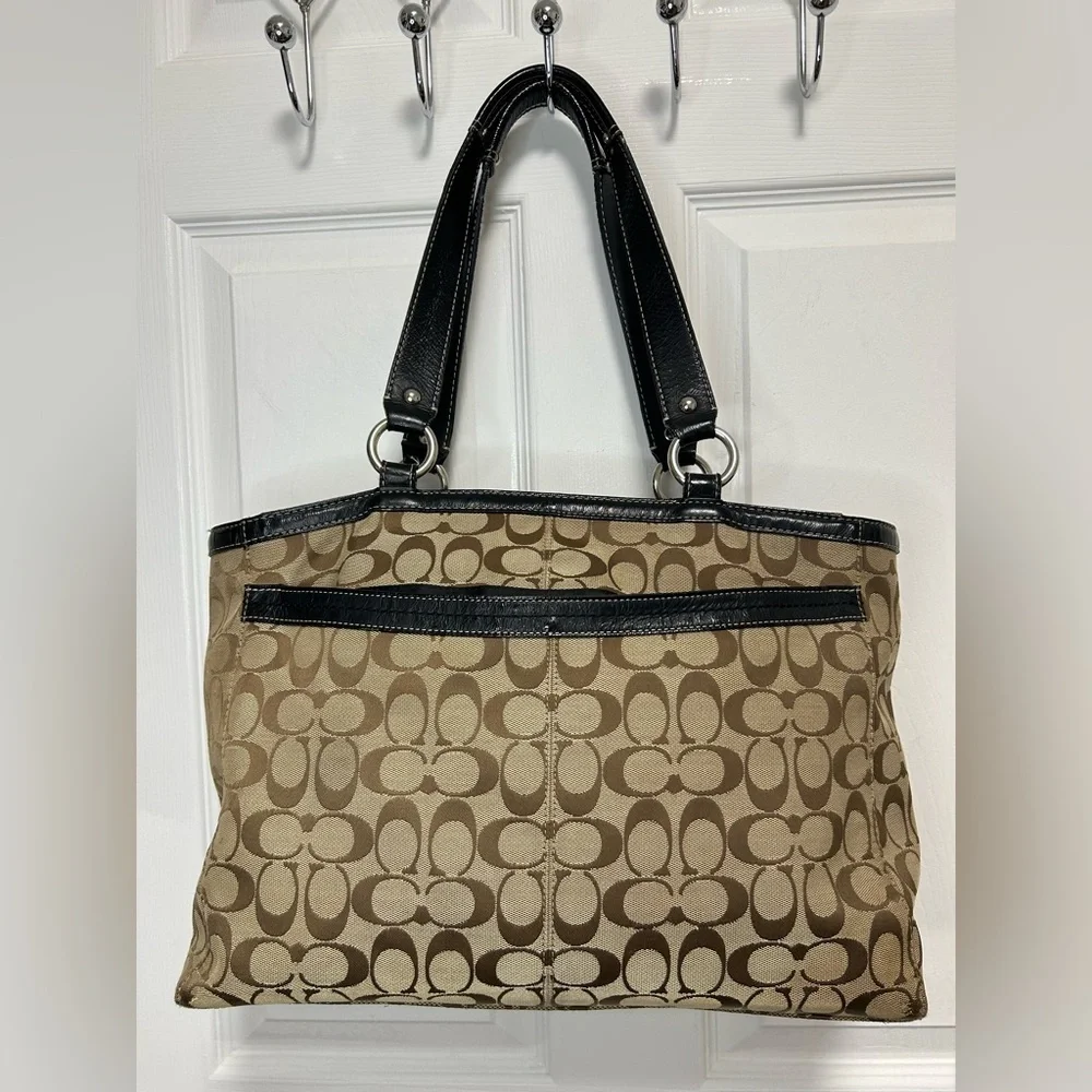 Coach Y2K Brown and Black Signature Tote
